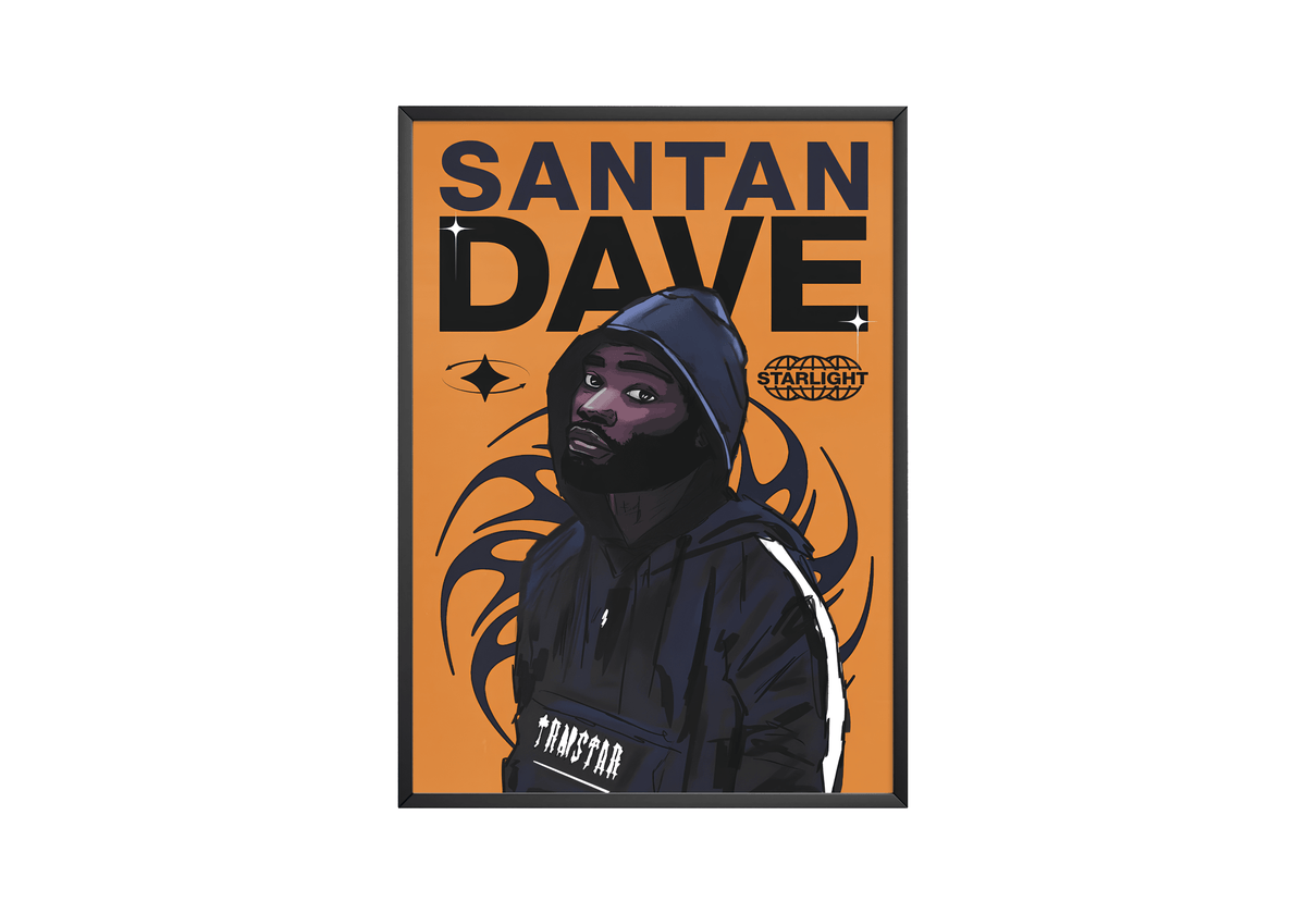 Dave - Orange Sketch Poster - Posters, Prints & Wall Art | HYPE Posters