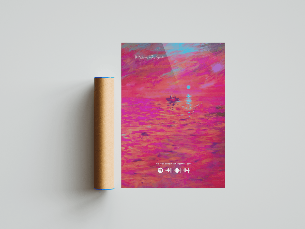 Dave 'We're All Alone In This Together' Spotify Poster - Posters, Prints & Wall Art | HYPE Posters