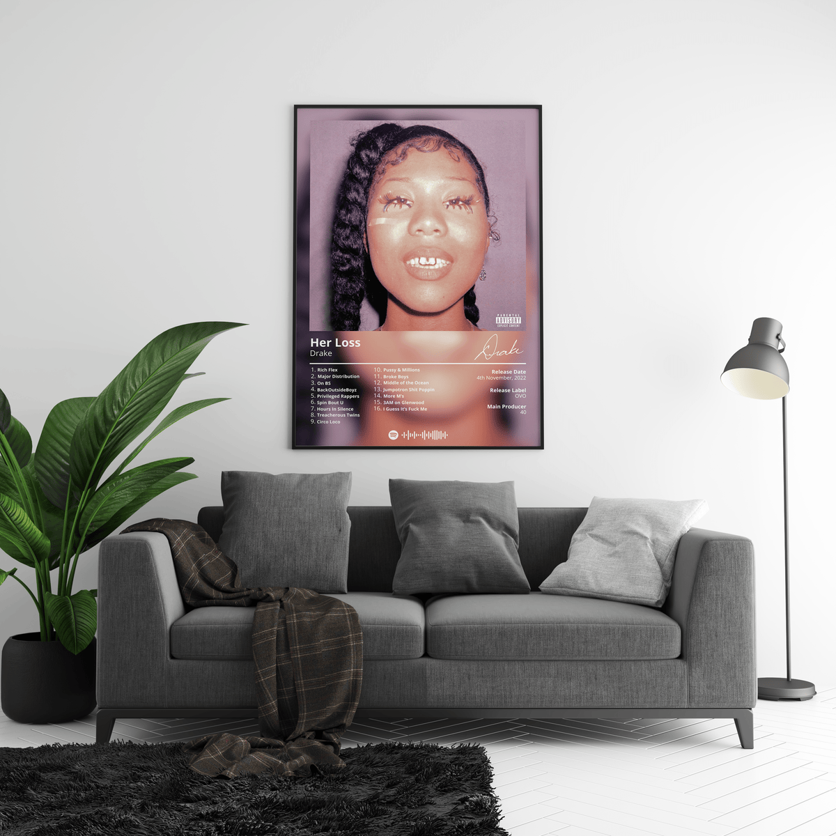 Drake 'Her Loss' Album Poster - Posters, Prints & Wall Art | HYPE Posters