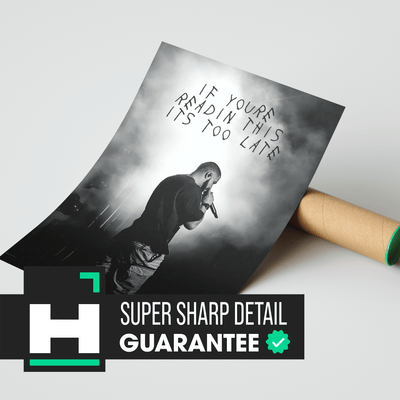 Drake Too Late Poster - Posters, Prints & Wall Art | HYPE Posters