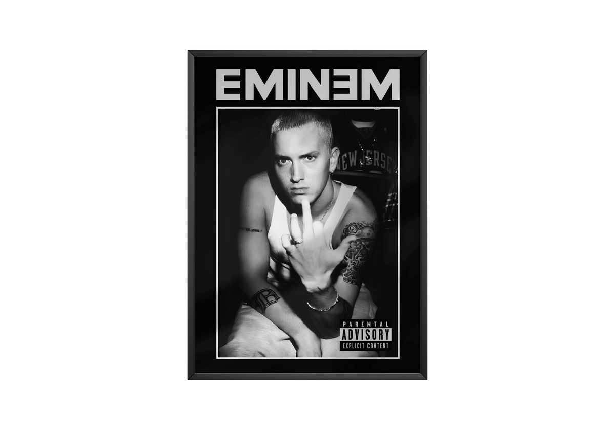 Eminem 'Advisory' B&W Poster - Posters, Prints & Wall Art | HYPE Posters