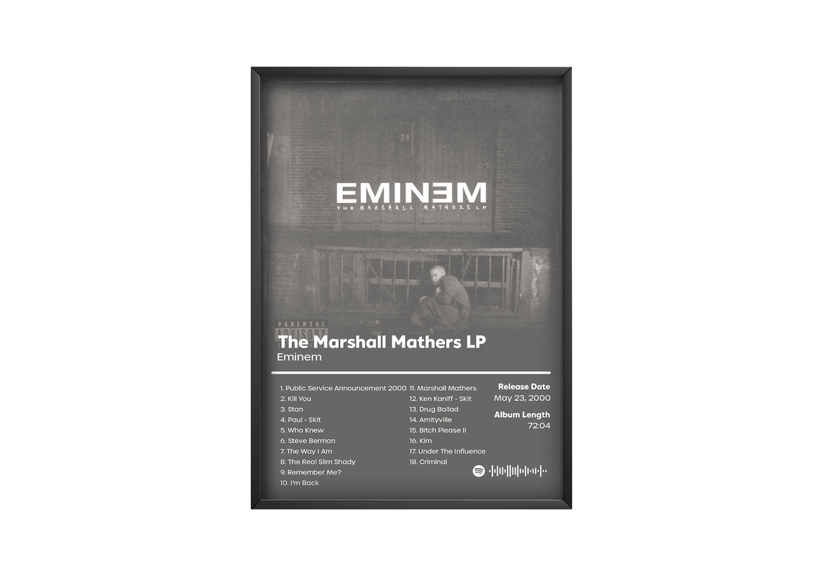 Eminem 'The Marshall Mathers LP' Album Poster - Posters, Prints & Wall Art | HYPE Posters