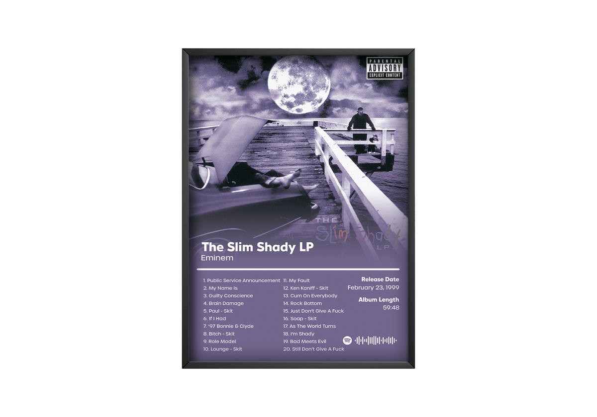 Eminem 'The Slim Shady LP' Album Poster - Posters, Prints & Wall Art | HYPE Posters