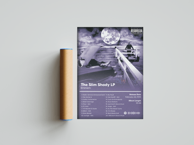 Eminem 'The Slim Shady LP' Album Poster - Posters, Prints & Wall Art | HYPE Posters