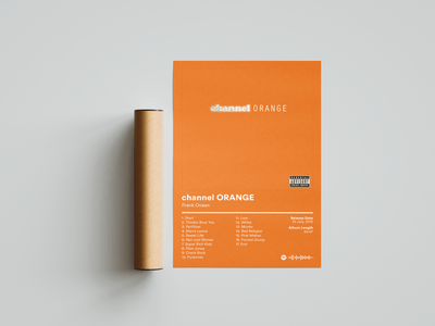 Frank Ocean 'Channel ORANGE' Album Poster - Posters, Prints & Wall Art | HYPE Posters