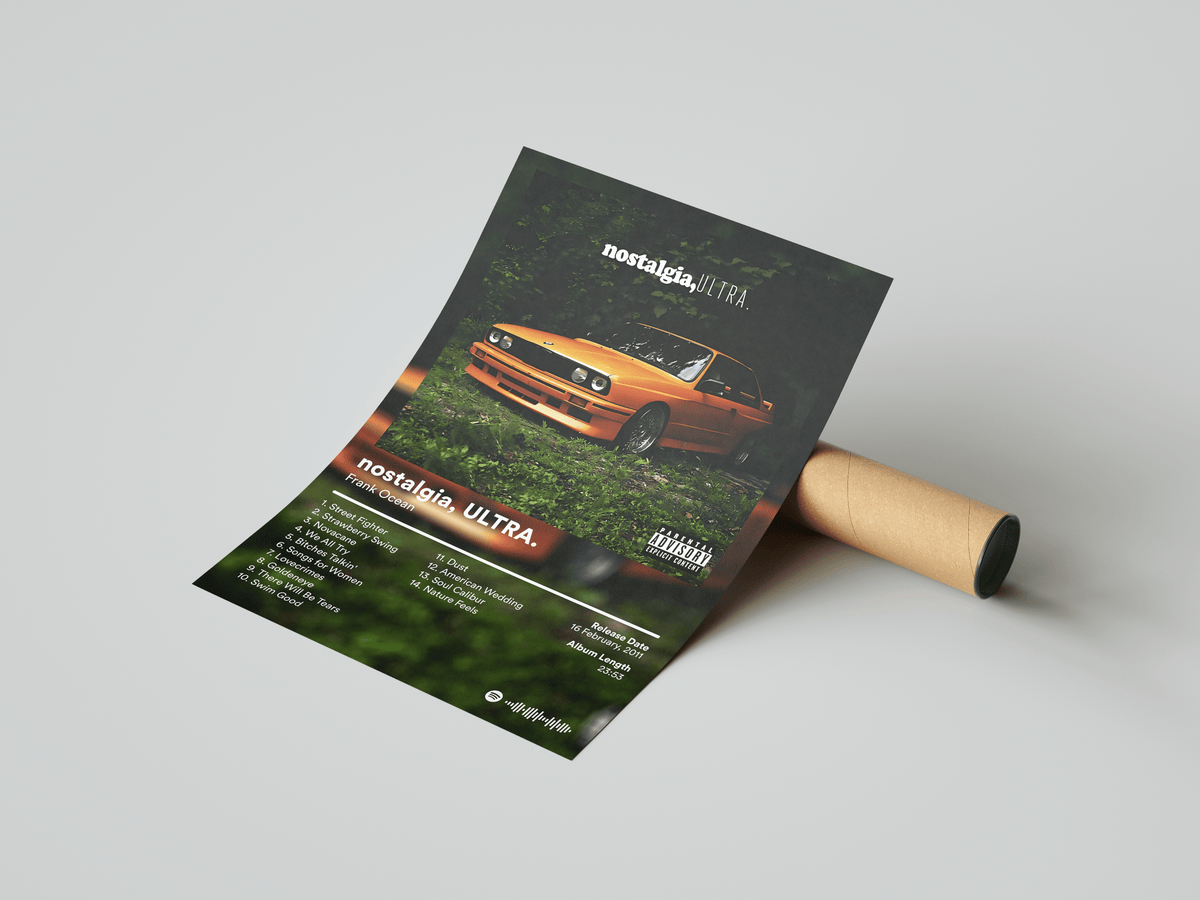 Frank Ocean 'nostalgia, ULTRA' Album Poster - Posters, Prints & Wall Art | HYPE Posters