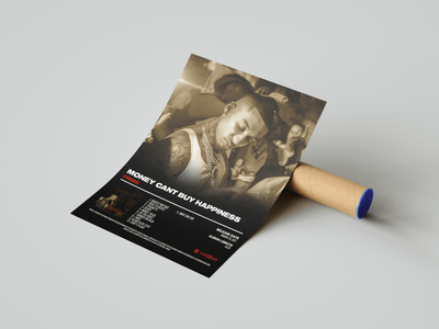 Fredo - "Money Can't Buy Happiness" Album Poster - Posters, Prints & Wall Art | HYPE Posters