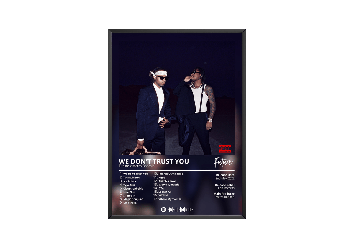 Future x Metro Boomin 'We Don't Trust You' Album Poster - Posters, Prints & Wall Art | HYPE Posters