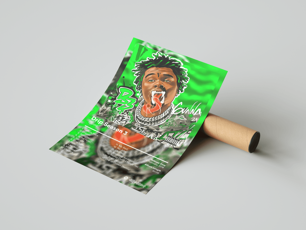 Gunna 'Drip Season 3' Album Poster - Posters, Prints & Wall Art | HYPE Posters