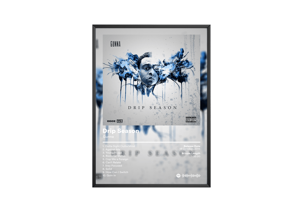 Gunna 'Drip Season' Album Poster - Posters, Prints & Wall Art | HYPE Posters