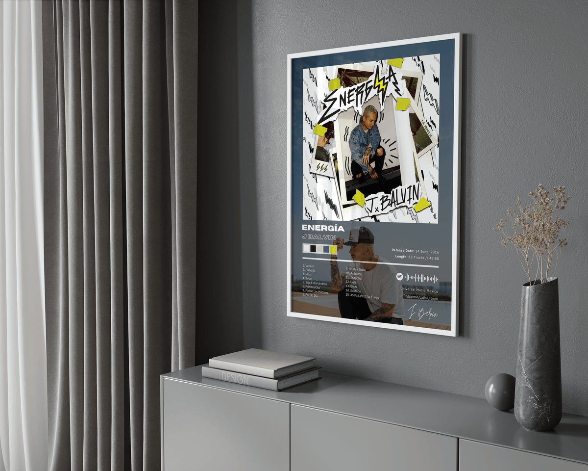 J Balvin 'Energía' Album Poster - Posters, Prints & Wall Art | HYPE Posters