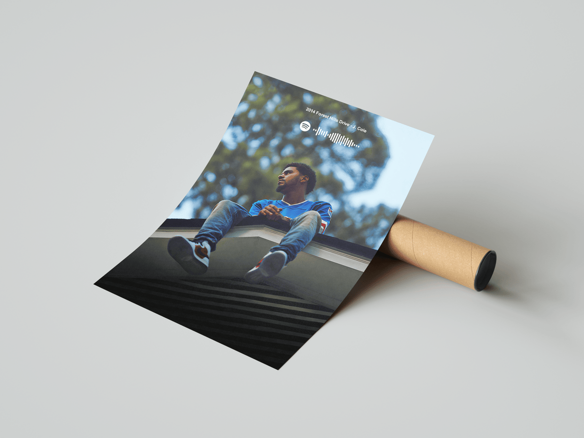 J Cole '2014 Forest Hills Drive' Spotify Poster - Posters, Prints & Wall Art | HYPE Posters