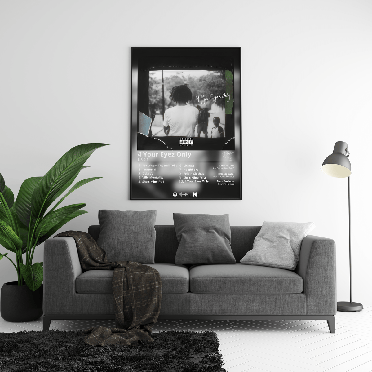 J Cole '4 Your Eyez Only' Album Poster - Posters, Prints & Wall Art | HYPE Posters