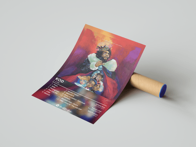 J Cole 'KOD' Album Poster - Posters, Prints & Wall Art | HYPE Posters