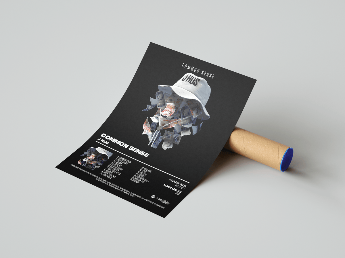 J Hus - "Common Sense" Album Poster - Posters, Prints & Wall Art | HYPE Posters
