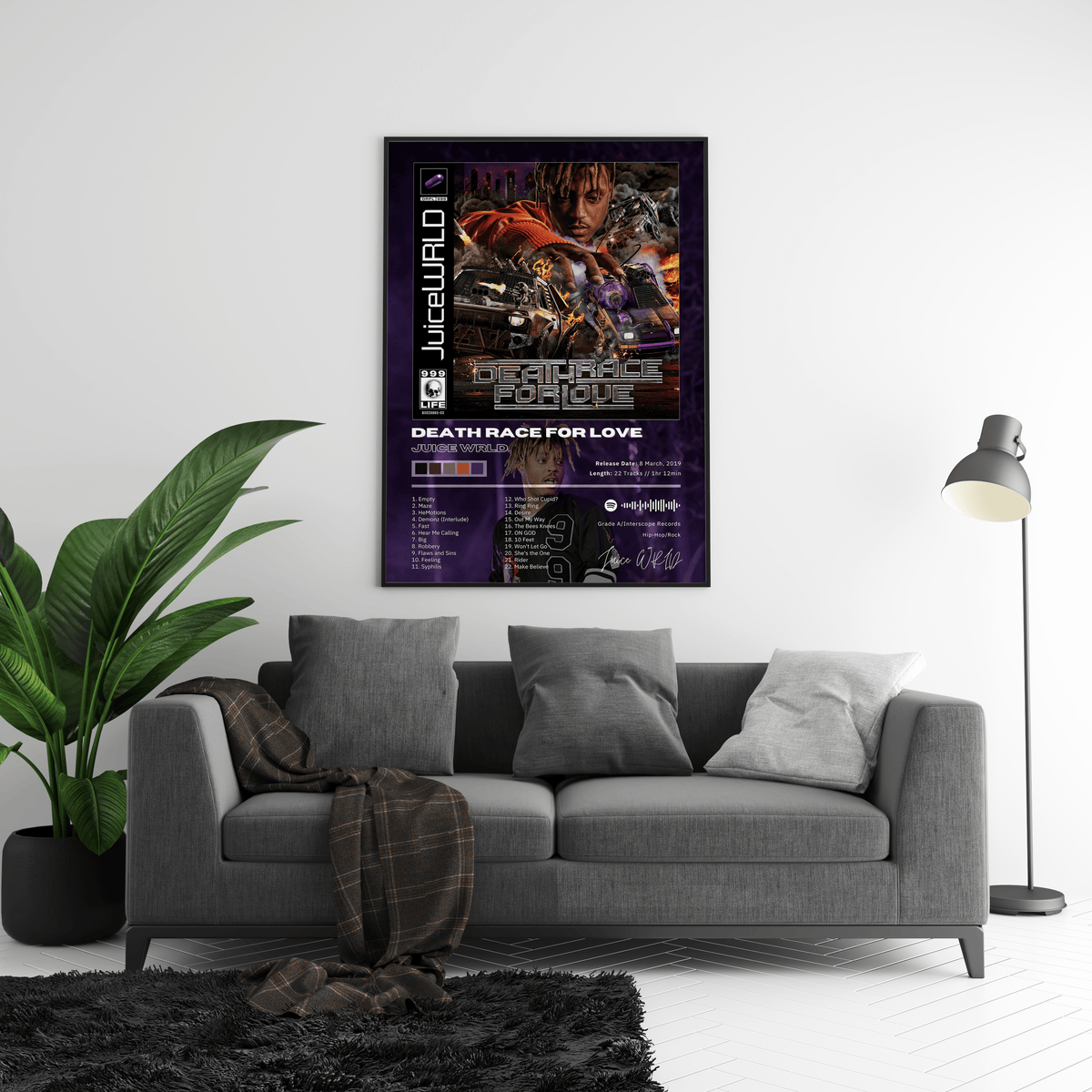 Juice WRLD 'Death Race For Love' Album Poster - Posters, Prints & Wall Art | HYPE Posters