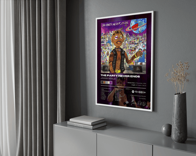 Juice WRLD 'The Party Never Ends' Album Poster - Posters, Prints & Wall Art | HYPE Posters