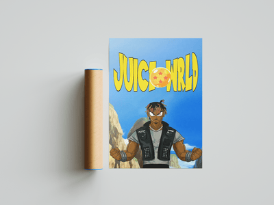 Juice WRLD x Dragon Ball Poster - Posters, Prints & Wall Art | HYPE Posters