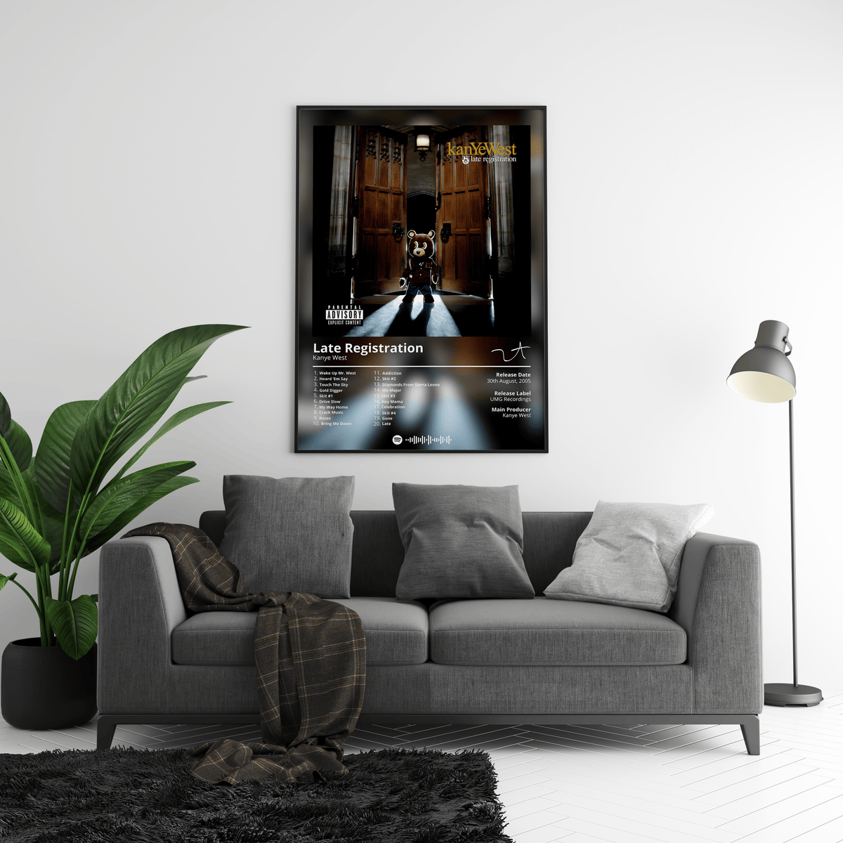 Kanye West 'Late Registration' Album Poster - Posters, Prints & Wall Art | HYPE Posters