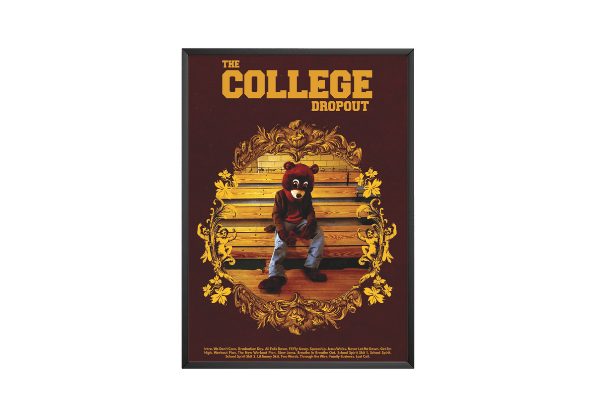 Kanye West 'The College Dropout' V1 Poster - Posters, Prints & Wall Art | HYPE Posters