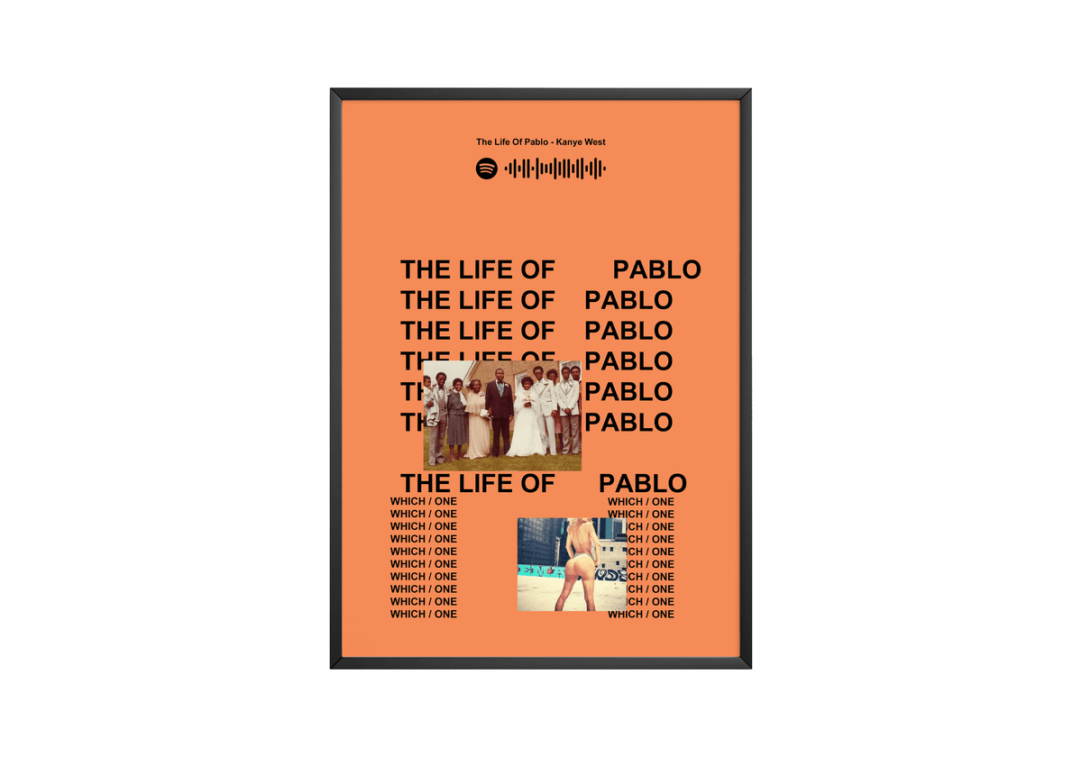 Kanye West 'The Life Of Pablo' Spotify Poster - Posters, Prints & Wall Art | HYPE Posters