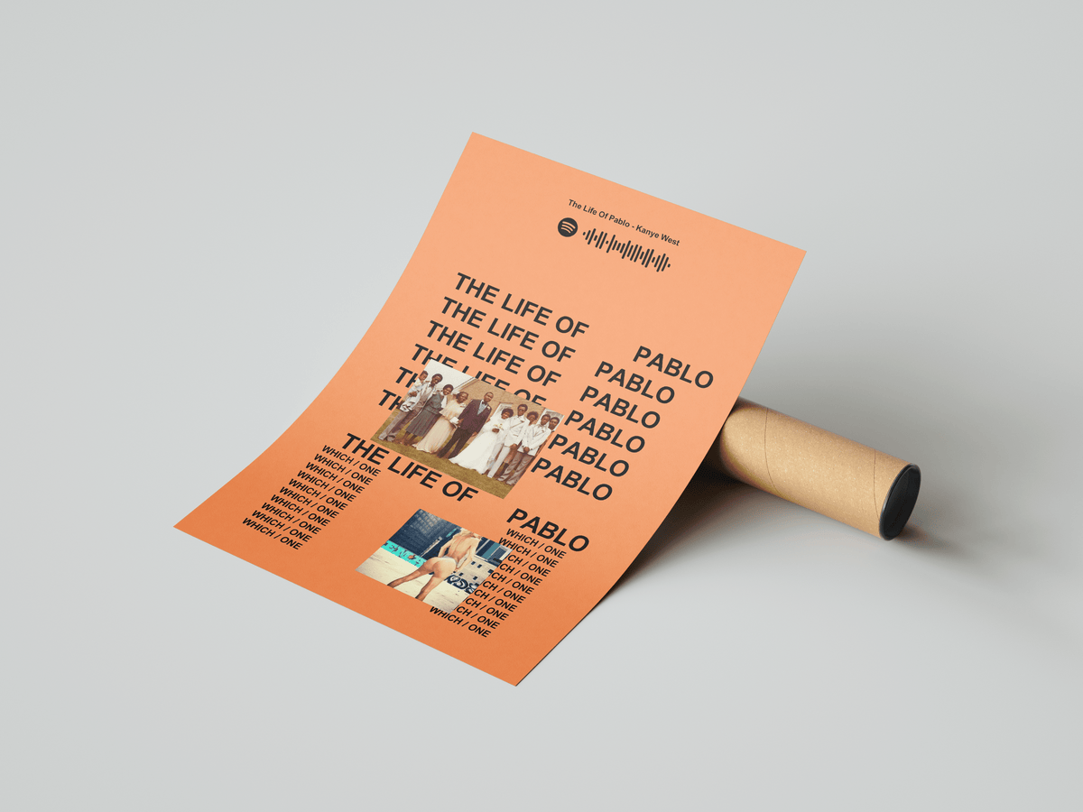 Kanye West 'The Life Of Pablo' Spotify Poster - Posters, Prints & Wall Art | HYPE Posters