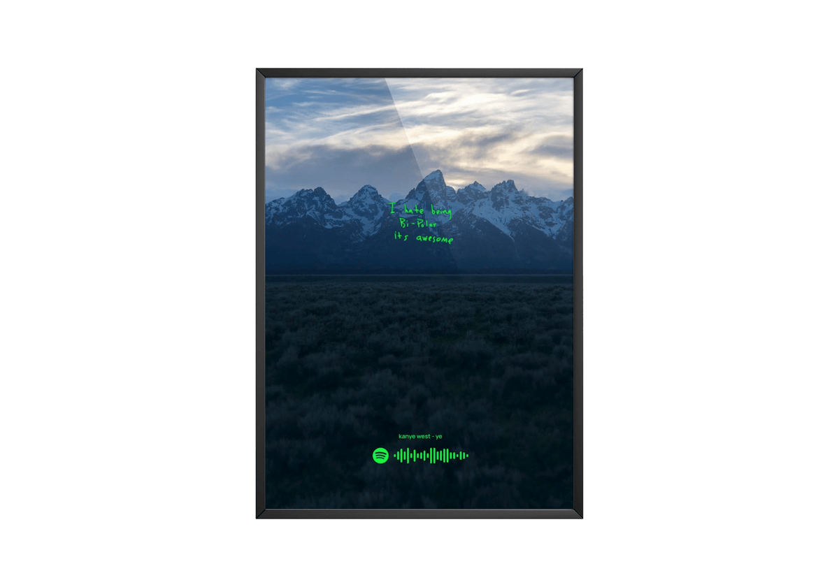 Kanye West 'Ye' Spotify Poster - Posters, Prints & Wall Art | HYPE Posters