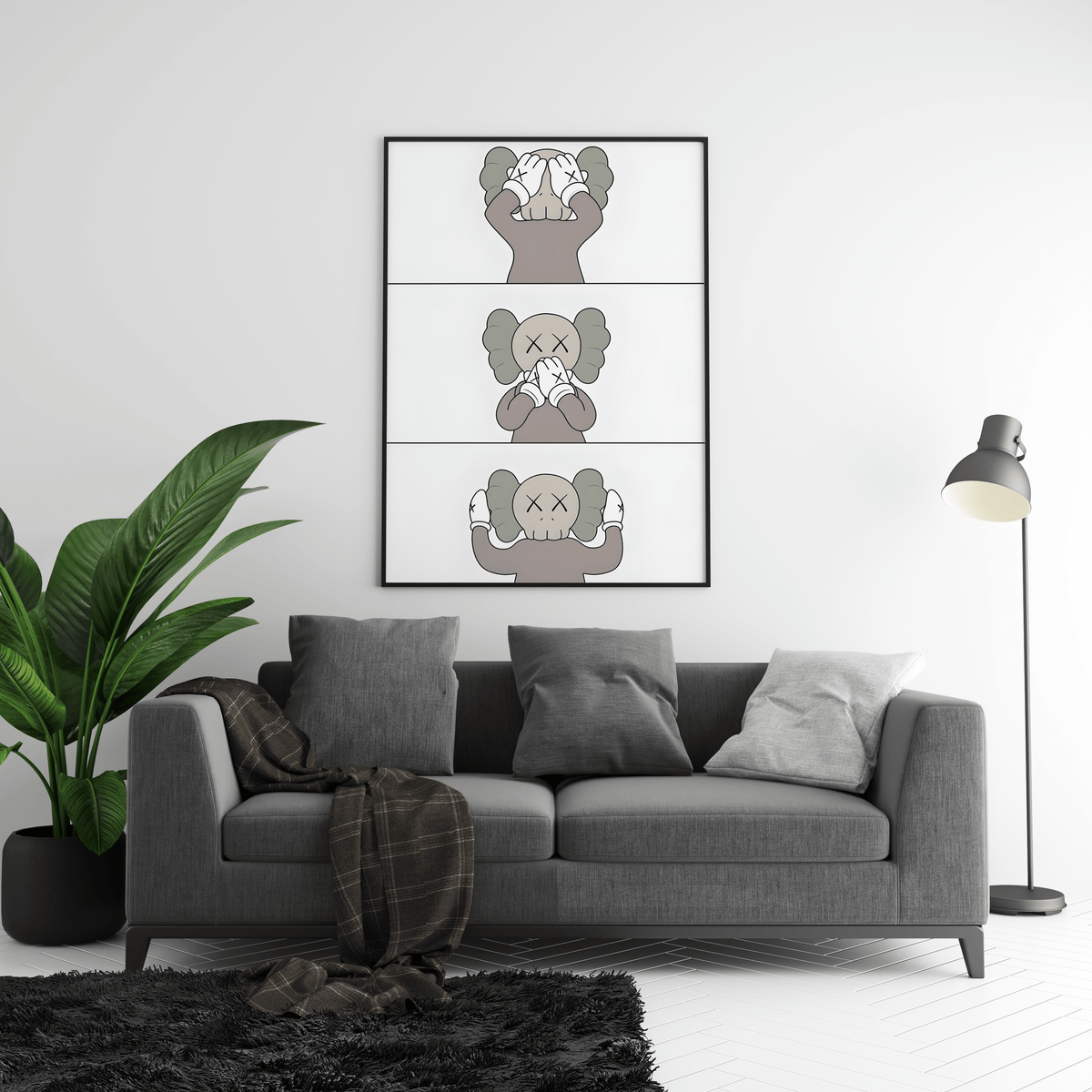 Kaws - See Speak Hear No Evil Poster - Posters, Prints & Wall Art | HYPE Posters