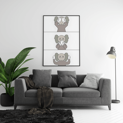 Kaws - See Speak Hear No Evil Poster - Posters, Prints & Wall Art | HYPE Posters