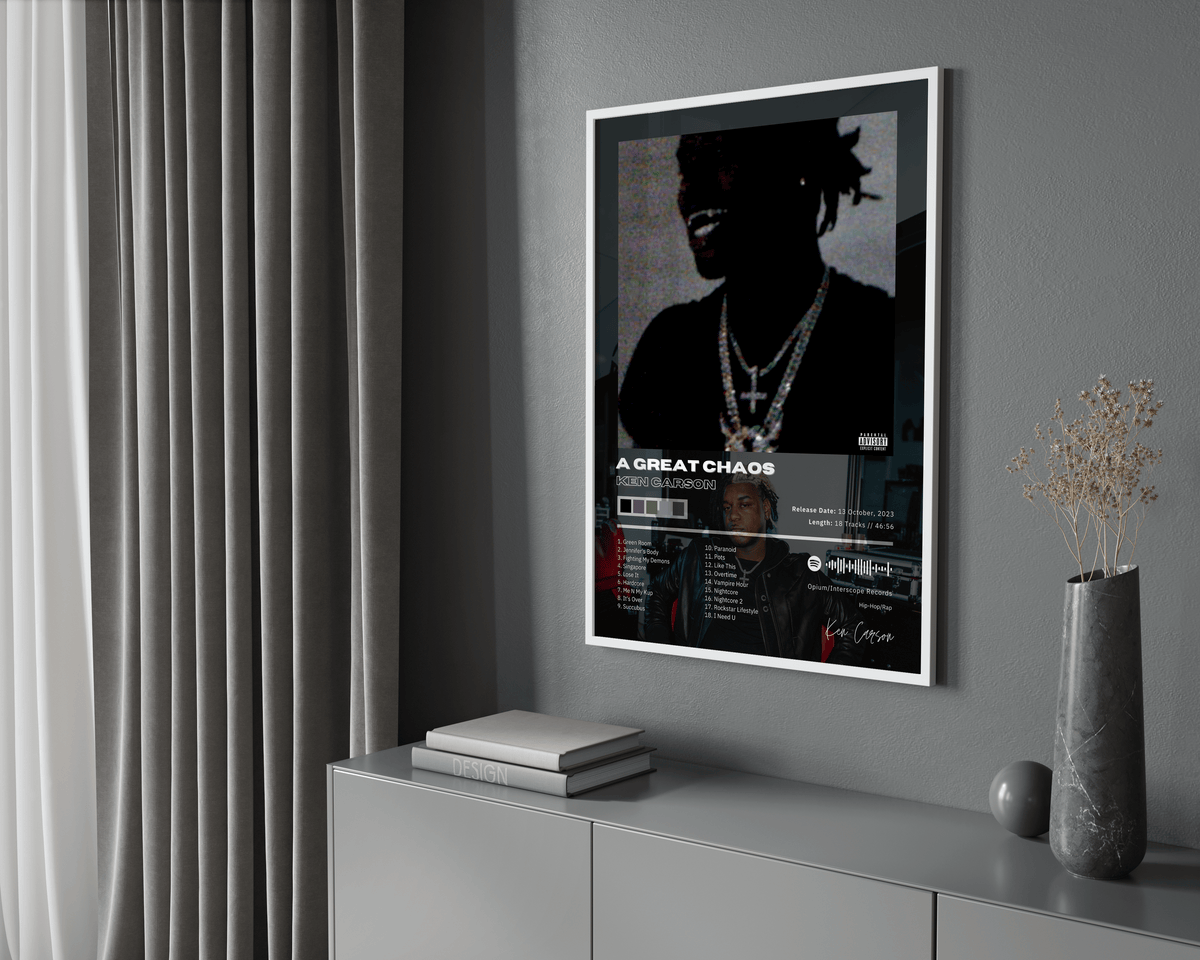 Ken Carson 'A Great Chaos' Album Poster - Posters, Prints & Wall Art | HYPE Posters