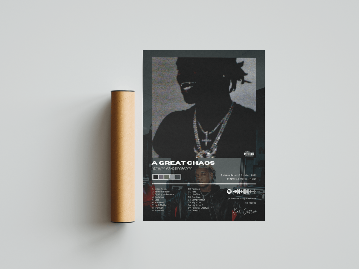 Ken Carson 'A Great Chaos' Album Poster - Posters, Prints & Wall Art | HYPE Posters
