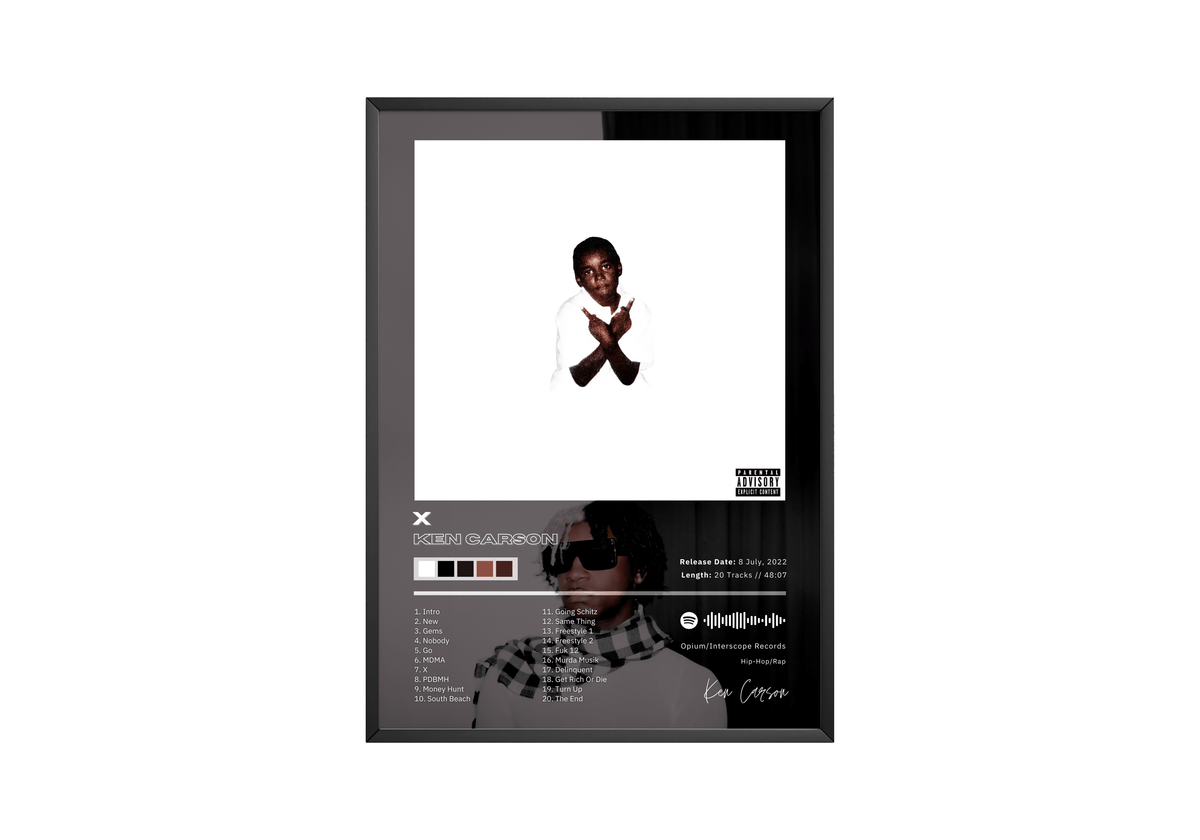 Ken Carson 'X' Album Poster - Posters, Prints & Wall Art | HYPE Posters