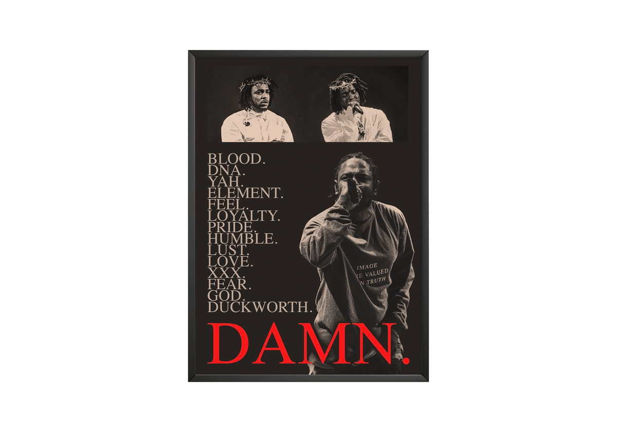 Kendrick Lamar 'Damn' Visions Poster - Posters, Prints & Wall Art | HYPE Posters