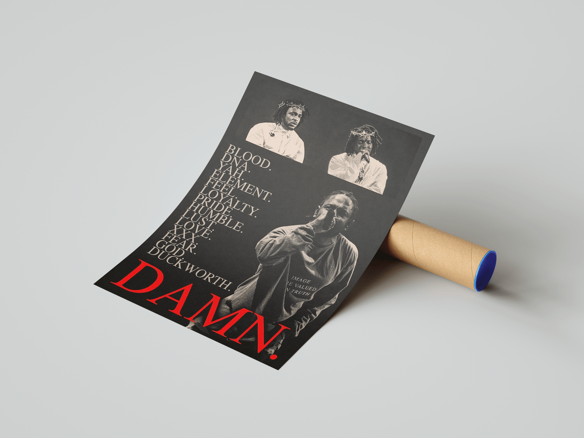 Kendrick Lamar 'Damn' Visions Poster - Posters, Prints & Wall Art | HYPE Posters
