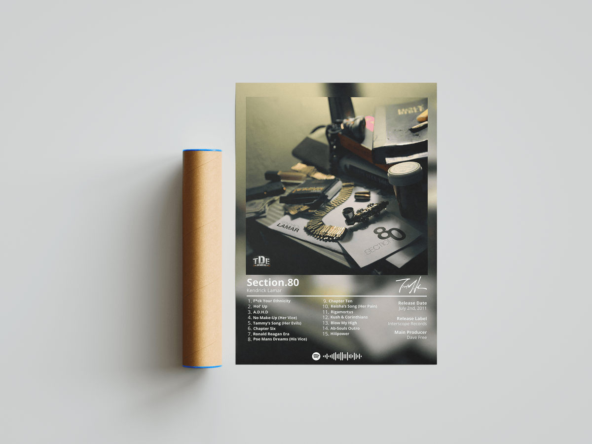 Kendrick Lamar - "Section 80" Album Poster - Posters, Prints & Wall Art | HYPE Posters