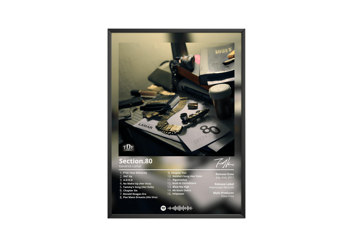 Kendrick Lamar - "Section 80" Album Poster - Posters, Prints & Wall Art | HYPE Posters