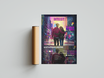 Kid Cudi 'Entergalactic' Album Poster - Posters, Prints & Wall Art | HYPE Posters