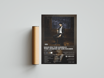Kid Cudi 'Man On The Moon II: The Legend of Mr. Rager' Album Poster - Posters, Prints & Wall Art | HYPE Posters