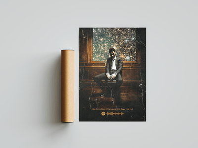 Kid Cudi 'Man On The Moon II: The Legend Of Mr. Rager' Spotify Poster - Posters, Prints & Wall Art | HYPE Posters