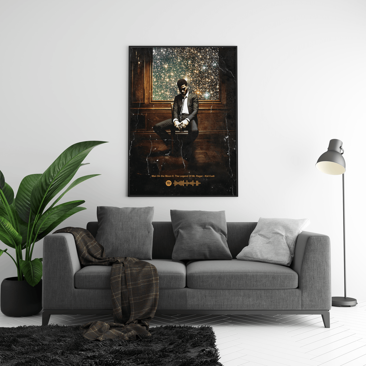 Kid Cudi 'Man On The Moon II: The Legend Of Mr. Rager' Spotify Poster - Posters, Prints & Wall Art | HYPE Posters