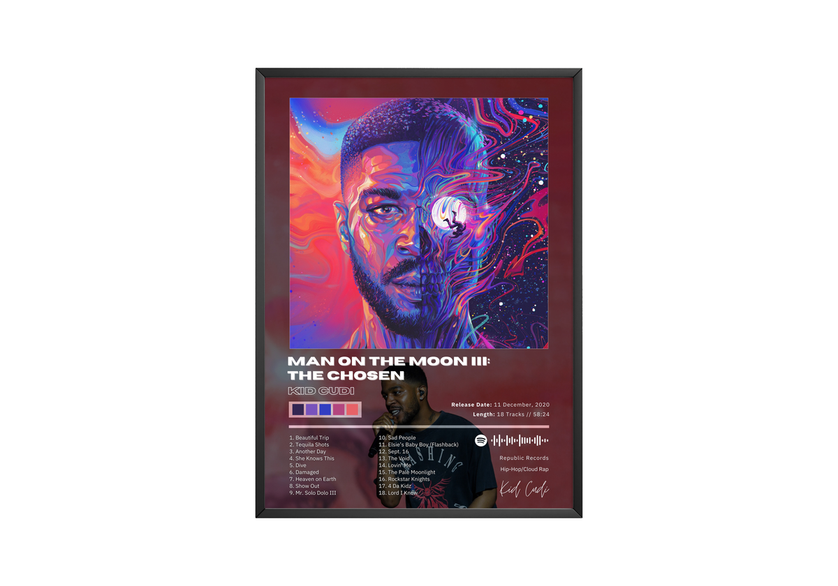 Kid Cudi 'Man On The Moon III' Album Poster - Posters, Prints & Wall Art | HYPE Posters