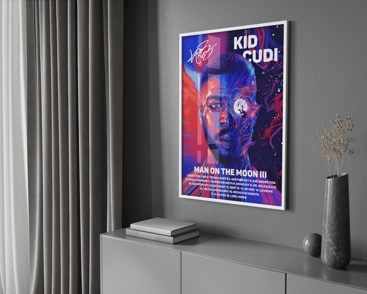 Kid Cudi - "Man On The Moon III" Signature Poster - Posters, Prints & Wall Art | HYPE Posters