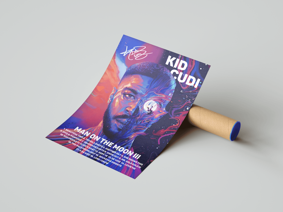 Kid Cudi - "Man On The Moon III" Signature Poster - Posters, Prints & Wall Art | HYPE Posters