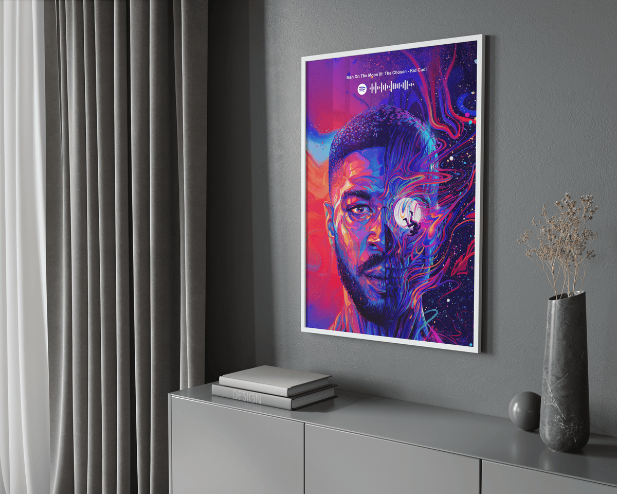 Kid Cudi 'Man On The Moon III' Spotify Poster - Posters, Prints & Wall Art | HYPE Posters