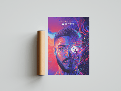 Kid Cudi 'Man On The Moon III' Spotify Poster - Posters, Prints & Wall Art | HYPE Posters