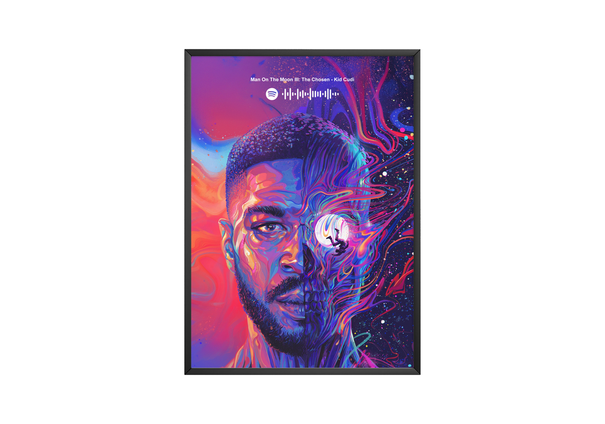 Kid Cudi 'Man On The Moon III' Spotify Poster - Posters, Prints & Wall Art | HYPE Posters