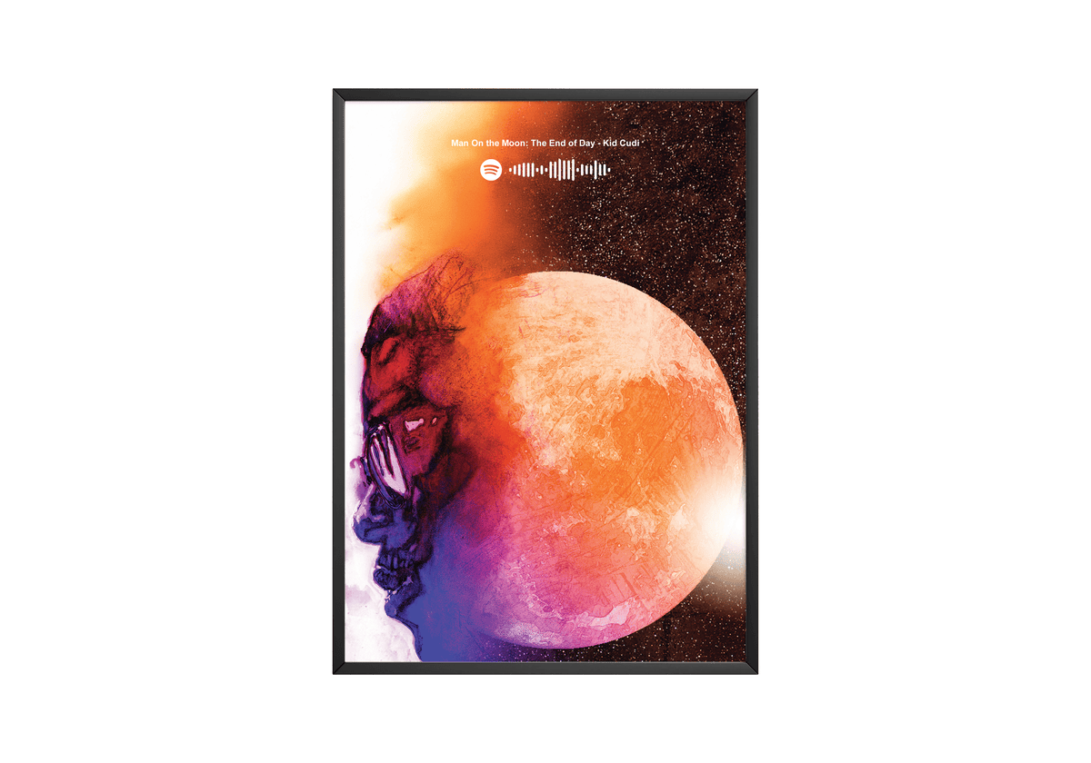 Kid Cudi 'Man On The Moon: The End Of Day' Spotify Poster - Posters, Prints & Wall Art | HYPE Posters
