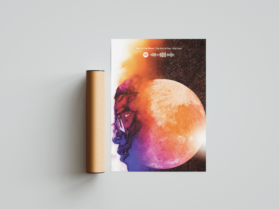 Kid Cudi 'Man On The Moon: The End Of Day' Spotify Poster - Posters, Prints & Wall Art | HYPE Posters