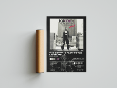 Kid Cudi 'The Boy Who Flew To The Moon (Vol. 1)' Album Poster - Posters, Prints & Wall Art | HYPE Posters