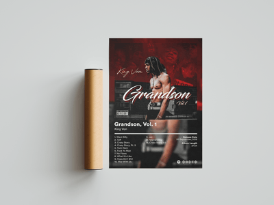 King Von 'Grandson Vol. 1' Album Poster - Posters, Prints & Wall Art | HYPE Posters